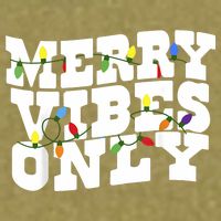 Merry Vibes Only Christmas Light Garment-Dyed Women's Muscle Tee