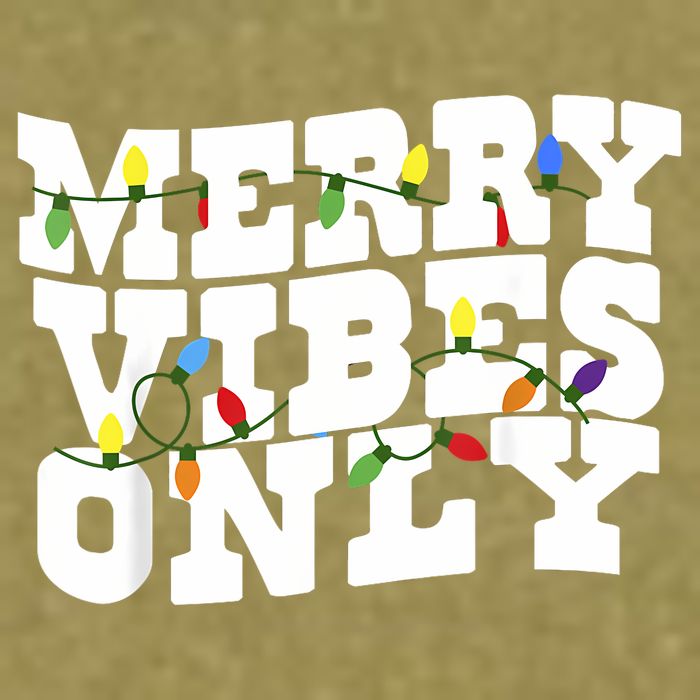Merry Vibes Only Christmas Light Garment-Dyed Women's Muscle Tee