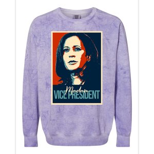 Madam Vice President Gift Colorblast Crewneck Sweatshirt