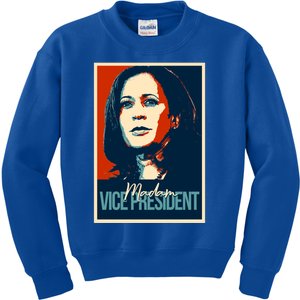 Madam Vice President Gift Kids Sweatshirt