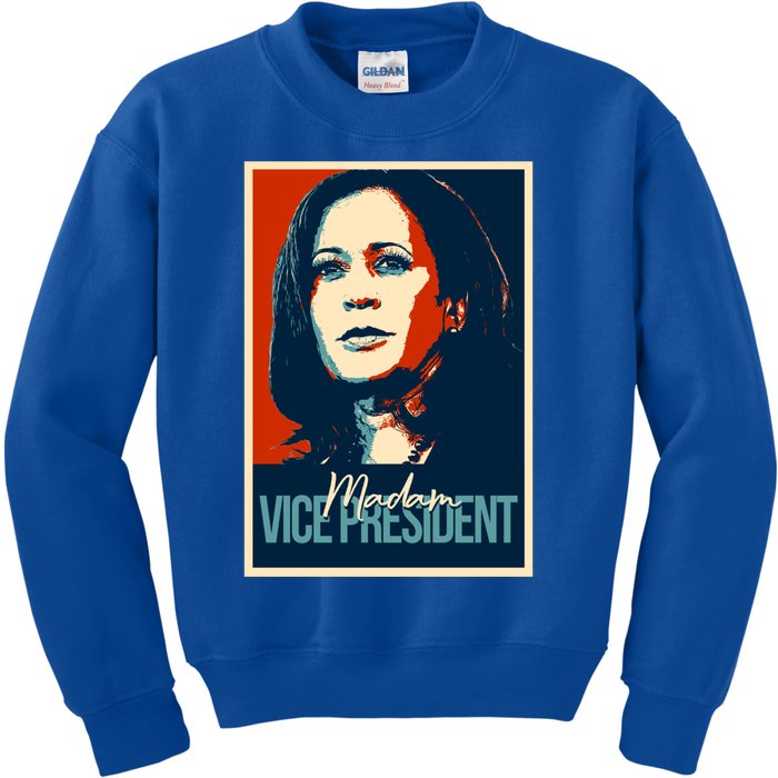 Madam Vice President Gift Kids Sweatshirt