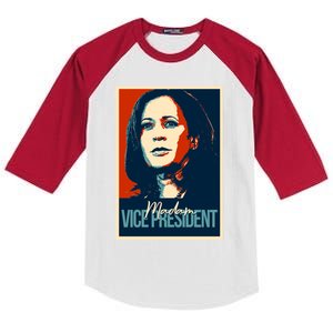 Madam Vice President Gift Kids Colorblock Raglan Jersey