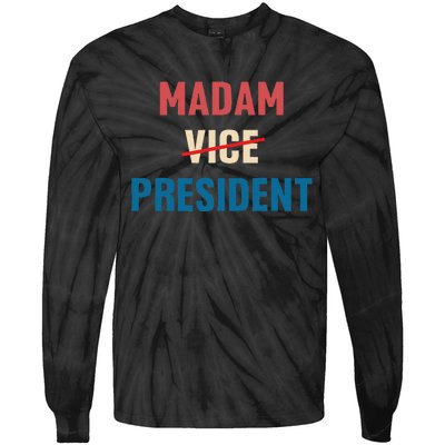 Madam Vice President 2024 Madam President Tie-Dye Long Sleeve Shirt