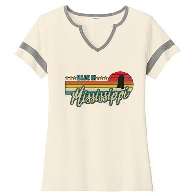 Mississippi Vintage Proud Women Gift Ladies Halftime Notch Neck Tee