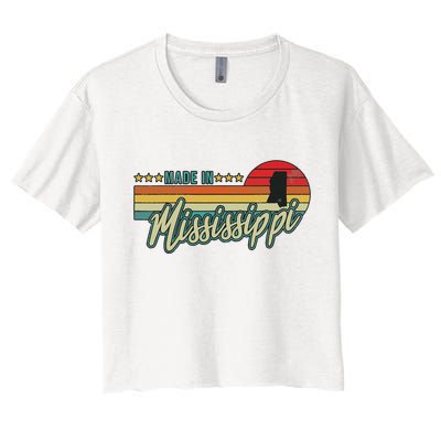 Mississippi Vintage Proud Women Gift Women's Crop Top Tee