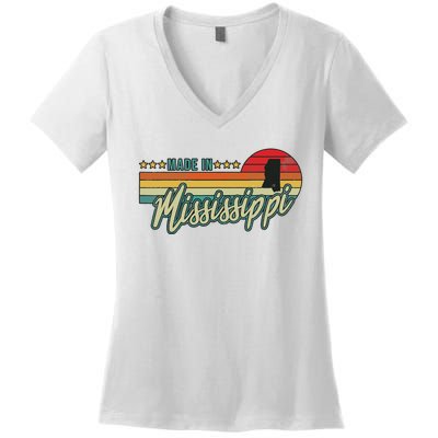 Mississippi Vintage Proud Women Gift Women's V-Neck T-Shirt