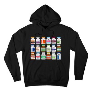 Medication Vial Pharmacist Pharmacy Technician Nursing Hoodie