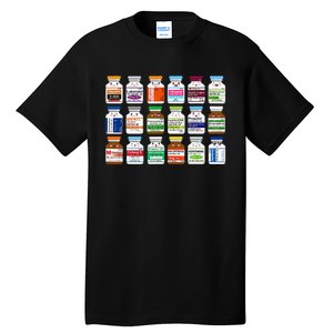 Medication Vial Pharmacist Pharmacy Technician Nursing Tall T-Shirt