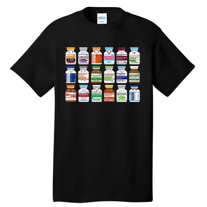 Medication Vial Pharmacist Pharmacy Technician Nursing Tall T-Shirt