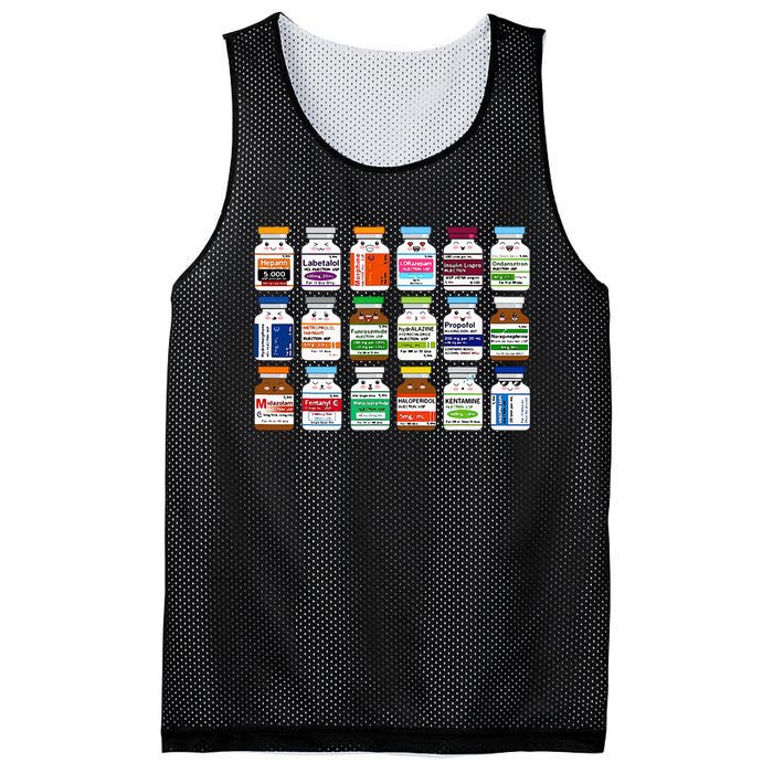 Medication Vial Pharmacist Pharmacy Technician Nursing Mesh Reversible Basketball Jersey Tank