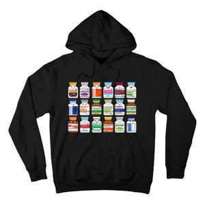 Medication Vial Pharmacist Pharmacy Technician Nursing Tall Hoodie