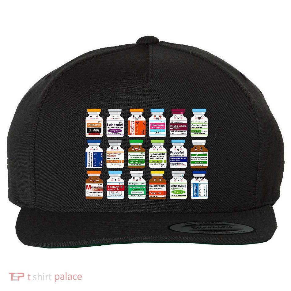 Medication Vial Pharmacist Pharmacy Technician Nursing Wool Snapback Cap