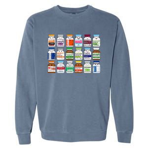 Medication Vial Pharmacist Pharmacy Technician Nursing Garment-Dyed Sweatshirt