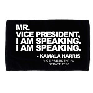 Mr Vice President I Am Speaking Kamal Harris Debate Quote Gift Microfiber Hand Towel