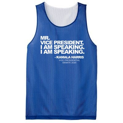 Mr Vice President I Am Speaking Kamal Harris Debate Quote Gift Mesh Reversible Basketball Jersey Tank