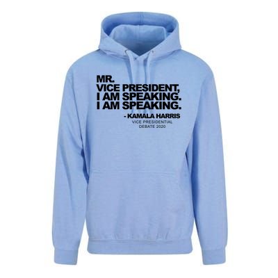 Mr Vice President I Am Speaking Kamal Harris Debate Quote Gift Unisex Surf Hoodie