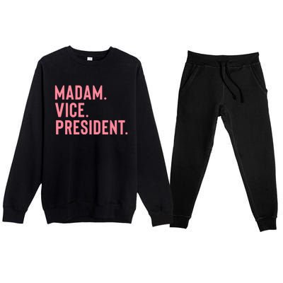 Madam Vice President Gift Premium Crewneck Sweatsuit Set