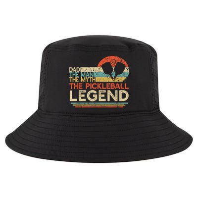 Men Vintage Pickleball Dad The Man The Myth The Legend Cool Comfort Performance Bucket Hat