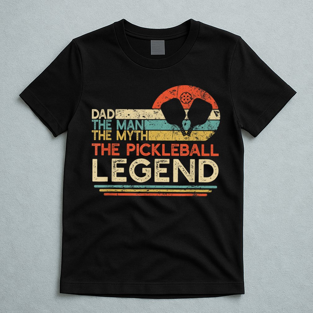 Men Vintage Pickleball Dad The Man The Myth The Legend T-Shirt