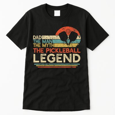 Men Vintage Pickleball Dad The Man The Myth The Legend Tall T-Shirt