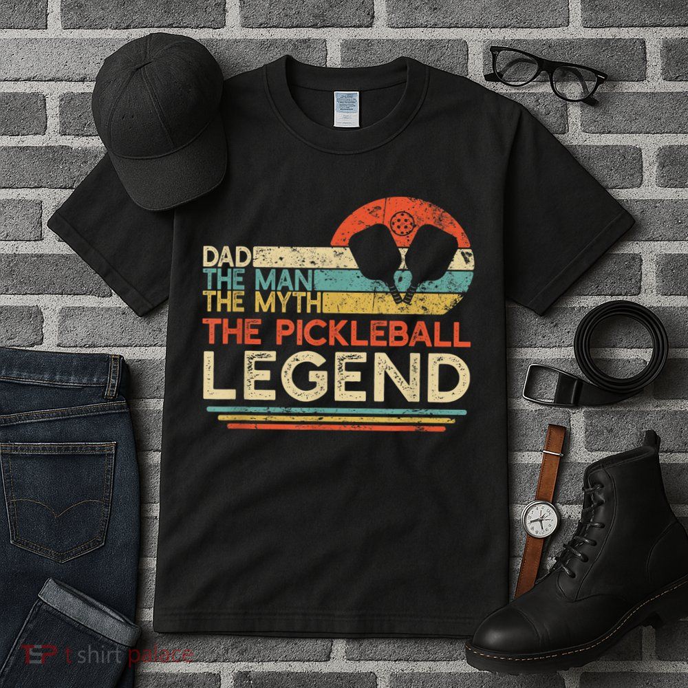 Men Vintage Pickleball Dad The Man The Myth The Legend Tall T-Shirt