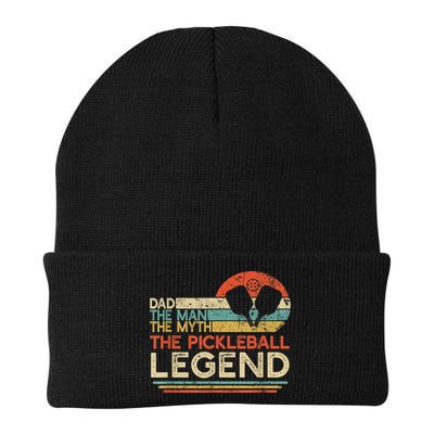 Men Vintage Pickleball Dad The Man The Myth The Legend Beanie