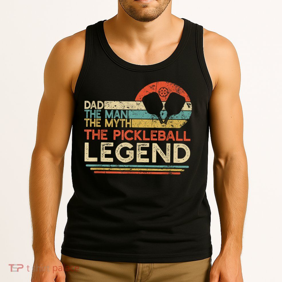 Men Vintage Pickleball Dad The Man The Myth The Legend Tank Top