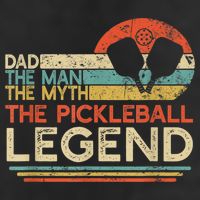 Men Vintage Pickleball Dad The Man The Myth The Legend Golf Towel