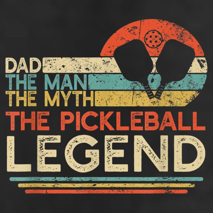 Men Vintage Pickleball Dad The Man The Myth The Legend Golf Towel