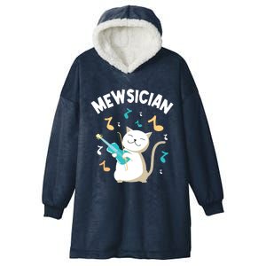 Mewsician Violin Player Cat Violinist Musician Hooded Wearable Blanket