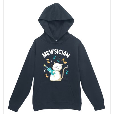 Mewsician Violin Player Cat Violinist Musician Urban Pullover Hoodie