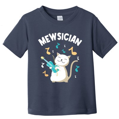 Mewsician Violin Player Cat Violinist Musician Toddler T-Shirt