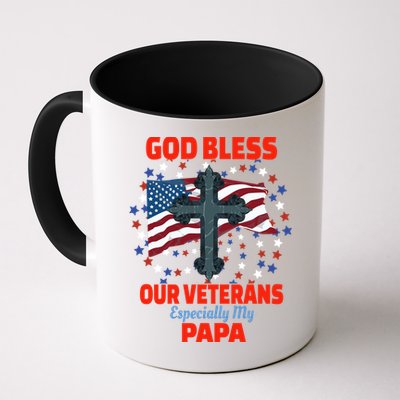 Military Veteran Papa For Proud Granddaughter Grandson Gift Mug