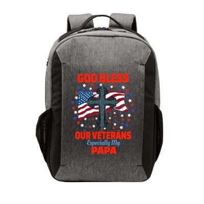 Military Veteran Papa For Proud Granddaughter Grandson Gift Vector Backpack