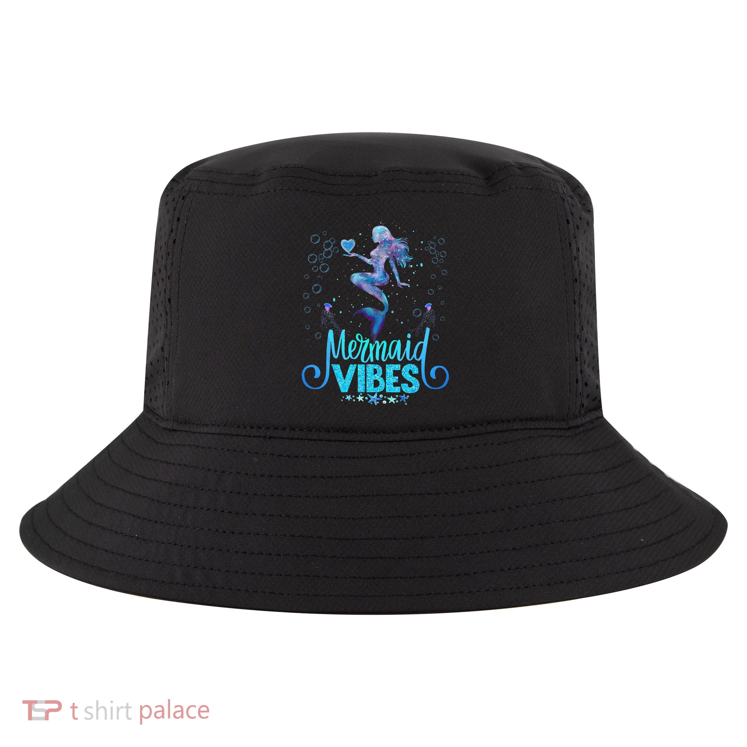 Mermaid Vibes Party Mermaid Tail Matching Family Halloween Cool Comfort Performance Bucket Hat