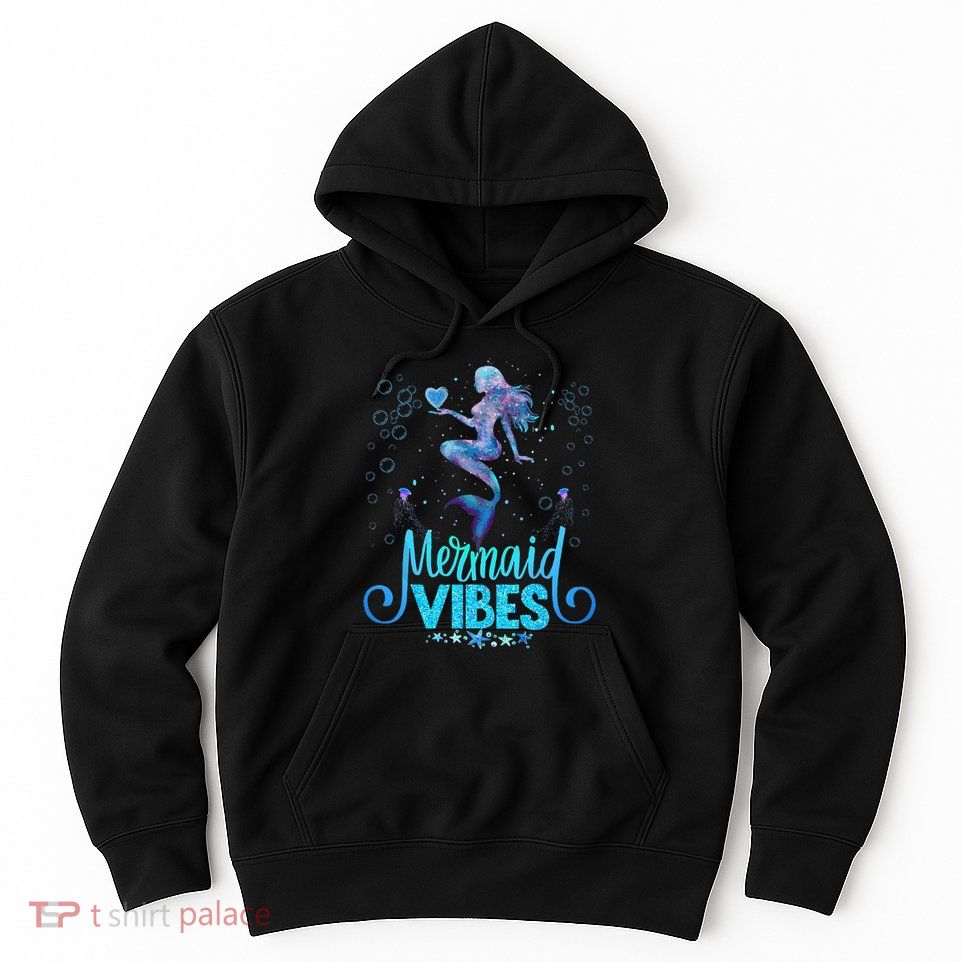 Mermaid Vibes Party Mermaid Tail Matching Family Halloween Hoodie