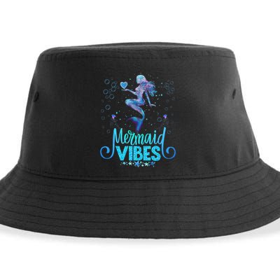 Mermaid Vibes Party Mermaid Tail Matching Family Halloween Sustainable Bucket Hat