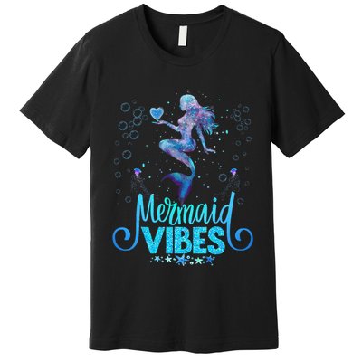 Mermaid Vibes Party Mermaid Tail Matching Family Halloween Premium T-Shirt