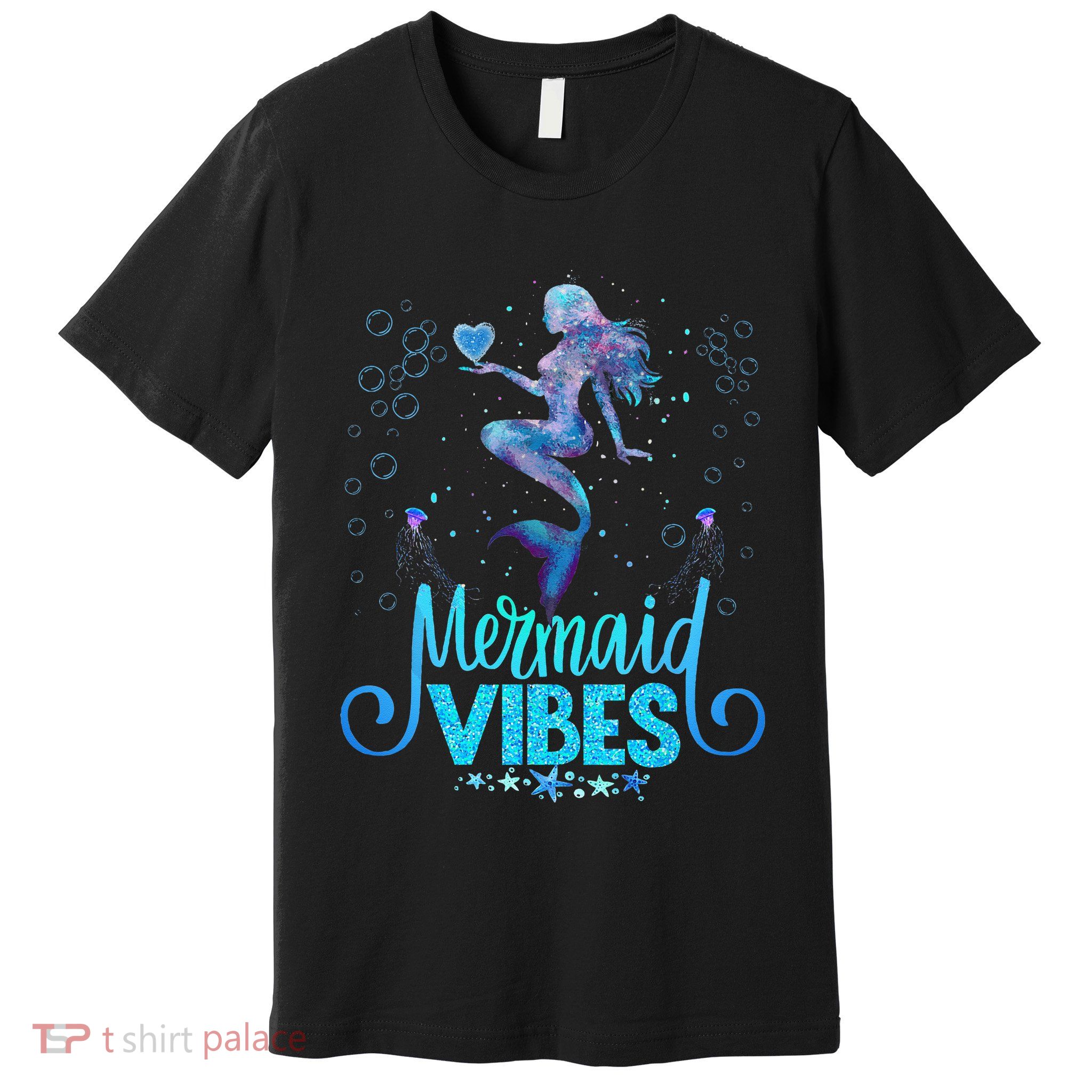 Mermaid Vibes Party Mermaid Tail Matching Family Halloween Premium T-Shirt