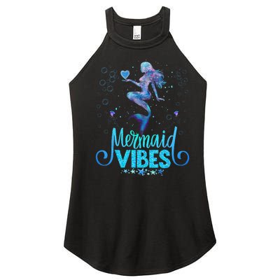 Mermaid Vibes Party Mermaid Tail Matching Family Halloween Women’s Perfect Tri Rocker Tank