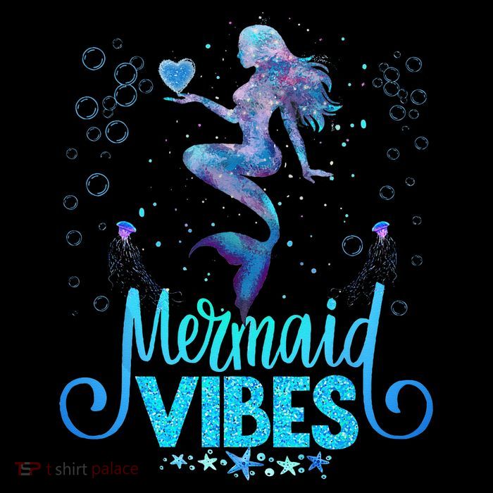 Mermaid Vibes Party Mermaid Tail Matching Family Halloween Womens T-Shirt
