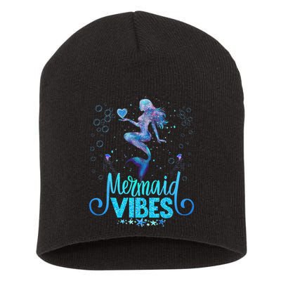Mermaid Vibes Party Mermaid Tail Matching Family Halloween Short Acrylic Beanie