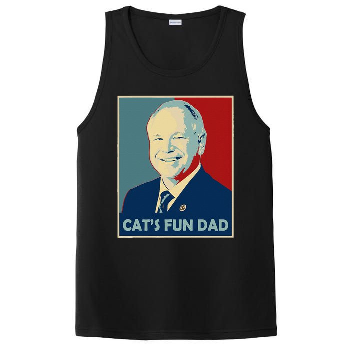 Mr Vice President Of America 2024 Tim Walz CatS Fun Dad PosiCharge Competitor Tank