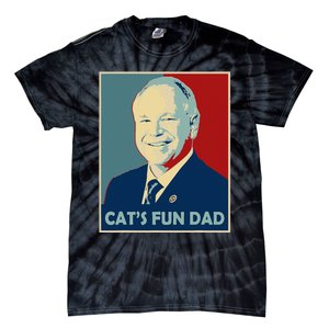 Mr Vice President Of America 2024 Tim Walz CatS Fun Dad Tie-Dye T-Shirt