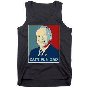 Mr Vice President Of America 2024 Tim Walz CatS Fun Dad Tank Top