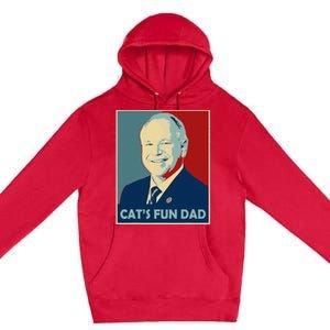 Mr Vice President Of America 2024 Tim Walz CatS Fun Dad Premium Pullover Hoodie