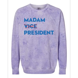 Madam Vice President Cute Gift Colorblast Crewneck Sweatshirt