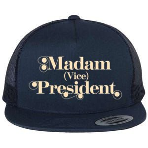 Madam Vice President Leadership Equality Politics Gift Flat Bill Trucker Hat