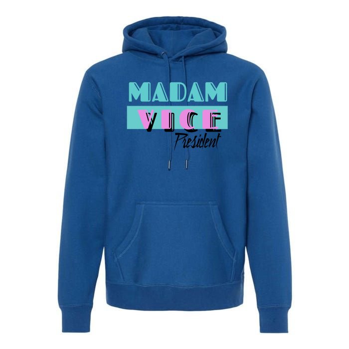 Madam Vice President Vintage 90s Gift Premium Hoodie