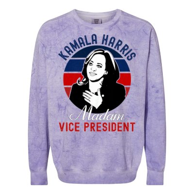 Madam Vice President Kamala Harris Colorblast Crewneck Sweatshirt